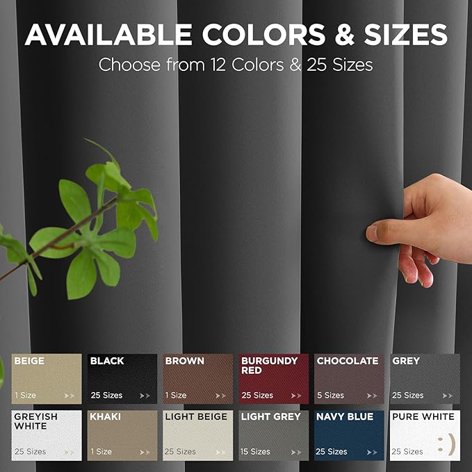 Joydeco Blackout Patio Sliding Door Curtains 84 Inches Long, Grommet Privacy - Image 7