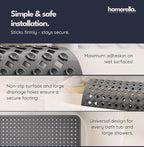 homerella® Bathtub Mat Non Slip 35x16, Incl. Hooks - Image 4