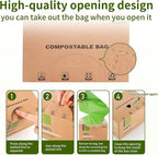 Compost Bags, 13 Gallon, Extra Thick 1.1 Mils, Compostable Food scrap waste bags - Image 4