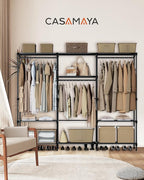 Clothes Rack, Portable Closet, 81.1 Inch Large Capacity Wardrobe Closet - Image 2