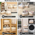 Storage Baskets for Organizing & Shelves, Woven Cotton Rope Organization Bins - Image 5