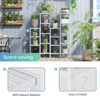 SMIBUY Bathroom Storage Shelf, 4-Tier Bamboo Rack Organizer - Image 6