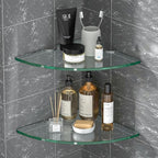 Corner Glass Shower Caddy 2 Pack 8MM-Thick Tempered Glass Shelf No Drilling - Image 8