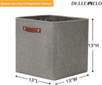 DULLEMELO Cube Storage Boxes, 13 inch Fabric Baskets Closet Storage Bins - Image 2
