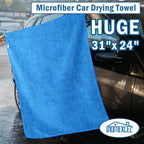 HOMEXCEL Professional Large Microfiber Car Drying Towels 2 Pack, Lint Free - Image 3