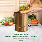 Utopia Kitchen Compost Bin for Kitchen Countertop, 1.3 Gallon Compost Bucket - Image 6