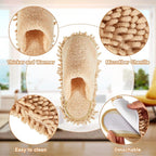 Jecery 2 Pair Microfiber Slippers Floor Cleaning Chenille Mop Slippers Base - Image 3