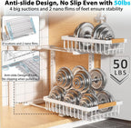 Under Sink Organizer Storage 1 pack, 2 Tier Slide Out Height Adjustable Pull - Image 3