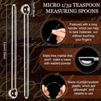 Honeydak 1/32 Teaspoon Micro Scoops 150 Milligram Mini Measuring Spoons Tiny - Image 2