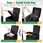 Flamaker 30 Gallon Trash Can, Resin Outdoor Garbage Can - Image 3