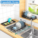 Small Dish Drying Rack Over The Sink, Compact Dish Rack - Image 3