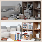 HNZIGE Fabirc Storage Cube Bins 13x13x15 Storage Cube Bins, 4 Pack Foldable - Image 4