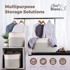 CHAT BLANC Cotton Rope Baskets for Organizing | 15”x10”x9” Storage Baskets for - Image 5