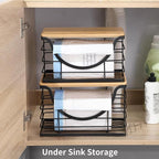 Extra Large Trash Bag Holder Under Sink 2 Pack Stackable Kitchen Storage - Image 3