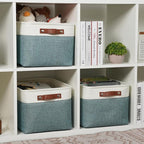 DULLEMELO Storage Baskets for Organizing, Rectangular Fabric Storage Bins - Image 5