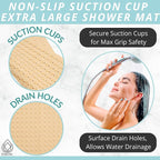 ENKOSI Extra Large Square Non Slip Shower Mat - Image 2