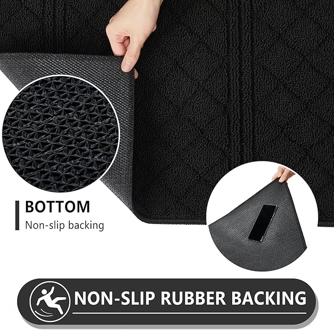 REFETONE Indoor Doormat, Front Back Door Mat 20"x32" Absorbent Rubber Backing - Image 5