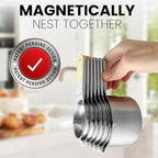 Spring Chef Magnetic Stainless Steel Measuring Cups, Kitchen Tools - Image 4