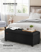 SONGMICS Storage Ottoman Bench, Foot Rest - Image 3