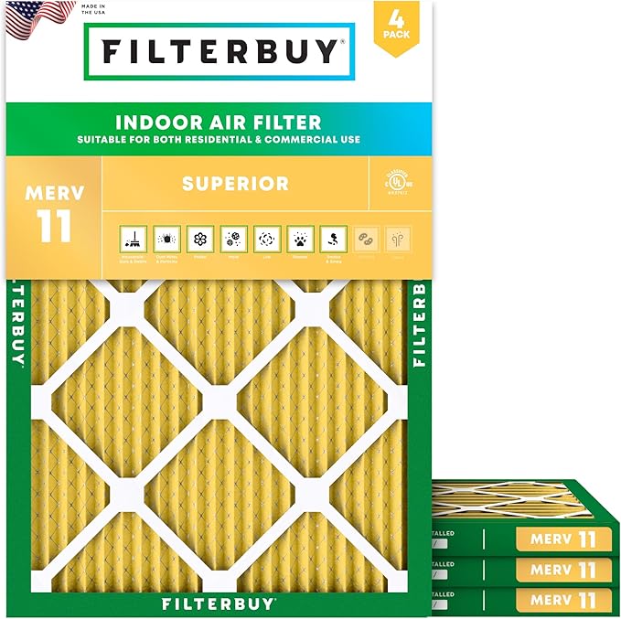 Filterbuy 24x28x1 Air Filter MERV 11 Allergen Defense Replacement, by Filterbuy