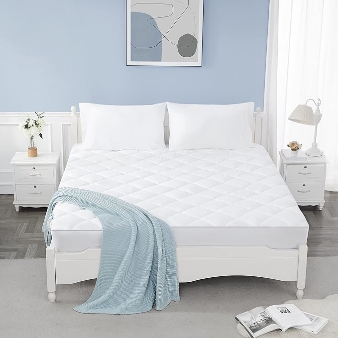 Sunflower California King Mattress Pad, Hypoallergenic Cotton Mattress Cover - Image 6