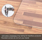 Office Chair Mat for Hardwood Floor, 1/8" Thick 55” x 35” Crystal Clear Hard - Image 5