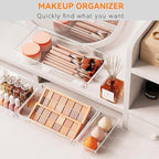 8-Pack Clear Plastic Drawer Organizer Trays – Large Dividers - Image 7