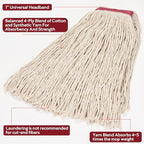 Matthew Cleaning 16oz 3Pack Cotton Floor Mop, Cotton Looped-Open String Heavy - Image 6