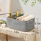 Small Storage Baskets for Organizing | Closet Organizer Bins | Shelf Toy Basket - Image 3