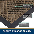 Smiry Front Door Mat Outside Entrance, Heavy Duty Outdoor Indoor Natural Rubber - Image 4