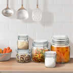 Glass Food Storage Jars with Airtight Lids 34 oz Square 4 Pack Kitchen Storage - Image 7