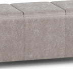 SIMPLIHOME Avalon 42 inch Wide Contemporary Rectangle Storage Ottoman in - Image 7