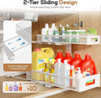 1 Pack 19IN Depth Under Sink Storage Organizer, Large 2-Tier Elegant Mesh Pull - Image 5