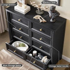 Farmhouse Dresser for Bedroom, Soide Rustic Wood Vintage Dressers Chest of - Image 7