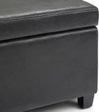 SIMPLIHOME Avalon 48 inch Wide Contemporary Rectangle Storage Ottoman Bench in - Image 7
