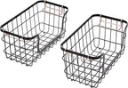 Amazon Basics Stackable Metal Wire Rectangular Storage Basket Set - Image 5