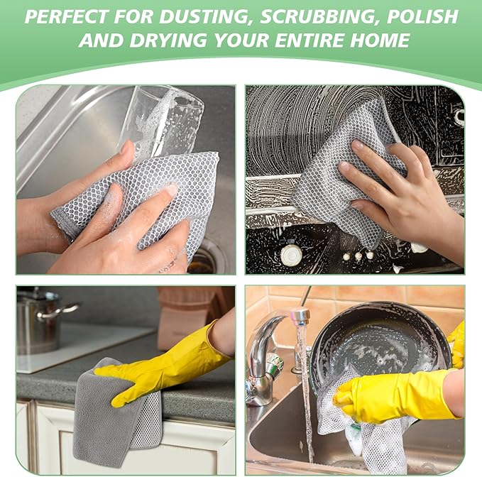 SINLAND Microfiber Dish Cloths Dish Rags - Image 7