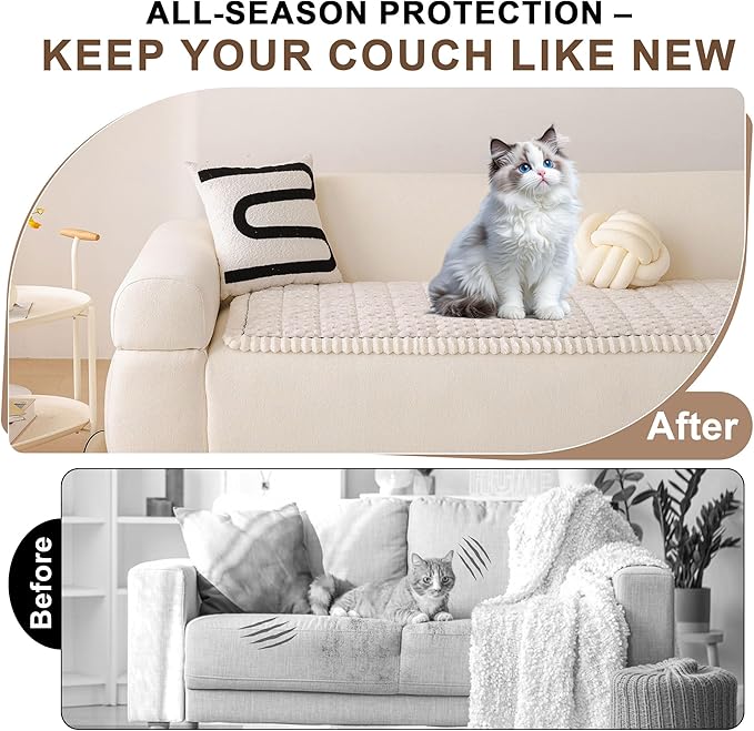 OTOB Couch Covers for Dogs Washable, Non Slip Plush Fuzzy Sofa Slipcovers Dog - Image 2