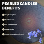 Bluebell Scented Light Blue Pearled Candle 18oz Luxury Sand Candle Granulated - Image 3
