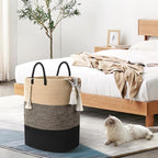 Woven Laundry Basket for Clothes, 50 L Large Rectangle Laundry Hampers - Image 4