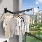 Wall Mounted Clothes Drying Rack, Retractable & Collapsible, Foldable - Image 7