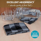 Native Fab Buffalo Check Kitchen Dish Towels, 4 Pack, Washable 16"x26" - Image 6