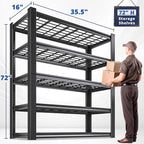 REIBII 3010LBS Storage Shelves 72" H Garage Shelving Heavy Duty Metal Shelving - Image 3