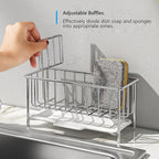 Kavciva Sink Caddy Sponge Holder, 304 Stainless Steel Dish Brush Holder - Image 4
