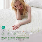 Waterproof Mattress Protector, California King Size Mattress Pad Fitted 6"-18" - Image 2