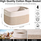 Storage Baskets for Shelves, Woven Storage Basket, Bins for Cube Storage - Image 3