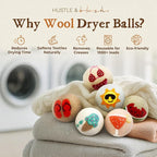 Fluff Ewes Wool Dryer Balls 6 Pack Premium New Zealand Wool Laundry Balls - Image 2