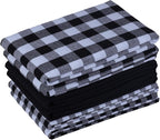 Kitchen Towels Set of 6 Soft Premium Cotton Highly Absorbent Dish Towels 18x28 by Gratico