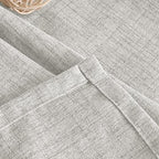 YoungsTex Light Grey Linen Curtains 63 Inches Length 2 Panels - Image 8