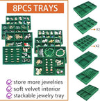 Jewelry Trays Organizer Set of 8 Stackable Jewellry Organizer Trays - Image 3